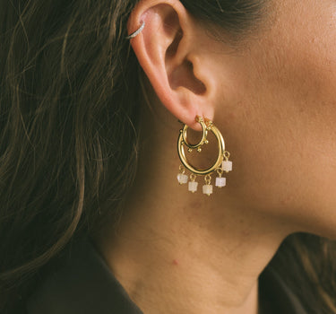TILTIL Bangly Beige Hoops Goud - Things I Like Things I Love