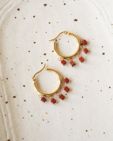 TILTIL Bangly Bordeaux Hoops Goud - Things I Like Things I Love