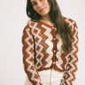 TILTIL Bente Crochet Vest Rust White One Size - Things I Like Things I Love