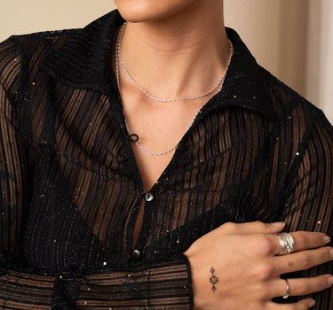 TILTIL Beth Rectangle Necklace Silver - Things I Like Things I Love