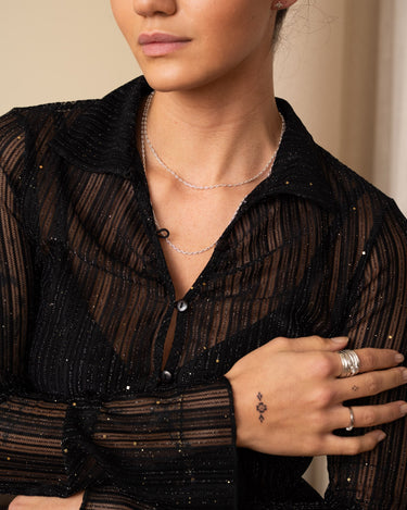 TILTIL Beth Rectangle Necklace Silver - Things I Like Things I Love