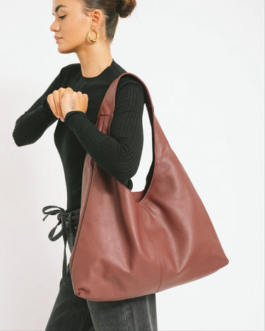 TILTIL Big Yuki Bordeaux Red Real Leather - Things I Like Things I Love