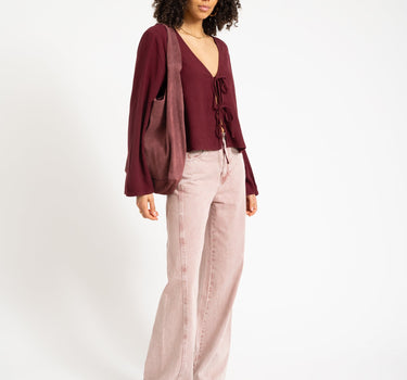 TILTIL Blaire Linen Blouse Bordeaux - Things I Like Things I Love