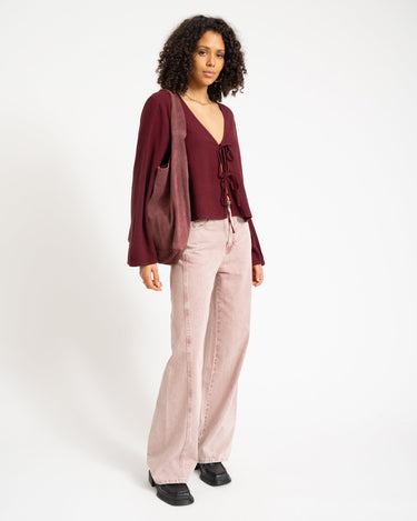 TILTIL Blaire Linen Blouse Bordeaux - Things I Like Things I Love