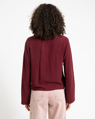 TILTIL Blaire Linen Blouse Bordeaux - Things I Like Things I Love
