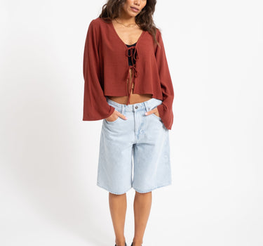TILTIL Blaire Linen Blouse Rust - Things I Like Things I Love