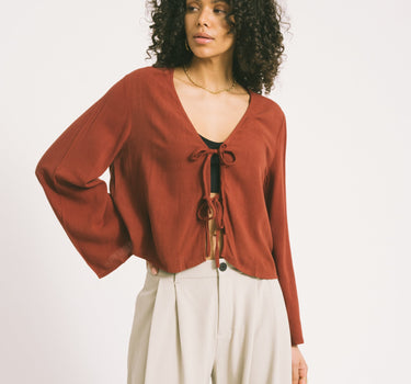 TILTIL Blaire Linen Blouse Rust - Things I Like Things I Love