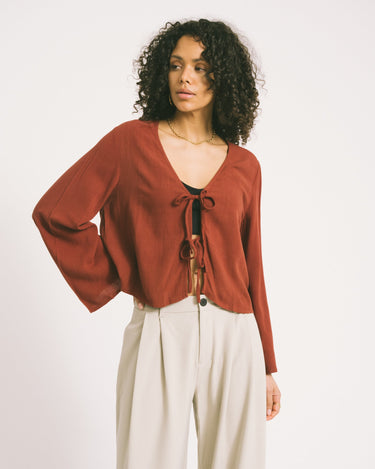 TILTIL Blaire Linen Blouse Rust - Things I Like Things I Love