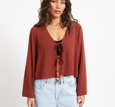 TILTIL Blaire Linen Blouse Rust - Things I Like Things I Love