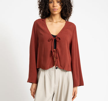TILTIL Blaire Linen Blouse Rust - Things I Like Things I Love