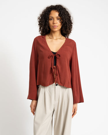 TILTIL Blaire Linen Blouse Rust - Things I Like Things I Love