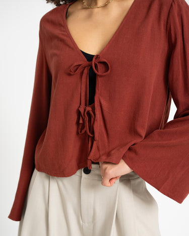 TILTIL Blaire Linen Blouse Rust - Things I Like Things I Love