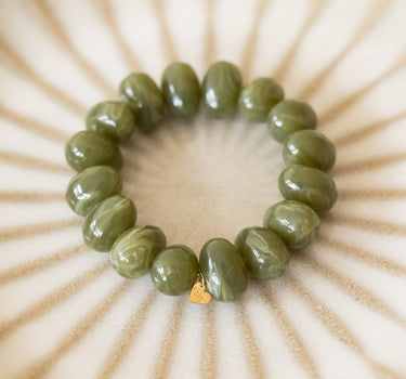 TILTIL Bracelet Avocado Bead Donkergroen - Things I Like Things I Love
