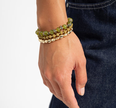 TILTIL Bracelet Set Crystal Green Gold - Things I Like Things I Love