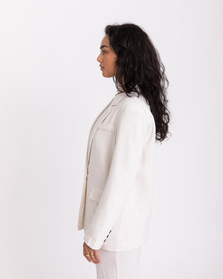 TILTIL Britt Linen Blouse Beige