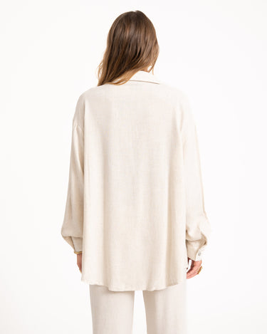 TILTIL Britt Linen Blouse Beige - Things I Like Things I Love