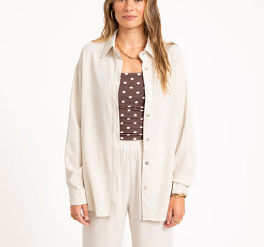 TILTIL Britt Linen Blouse Beige - Things I Like Things I Love