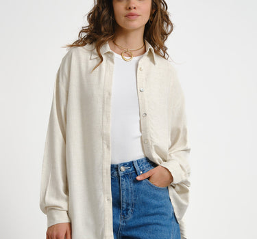 TILTIL Britt Linen Blouse Beige - Things I Like Things I Love