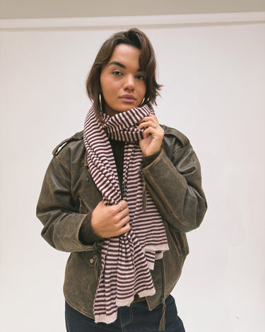 TILTIL Cassy Cashmere Scarf Stripe Red - Things I Like Things I Love