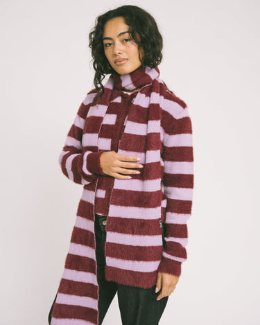 TILTIL Cela Striped Scarf Bordeaux - Things I Like Things I Love