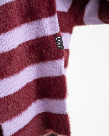 TILTIL Cela Striped Scarf Bordeaux - Things I Like Things I Love