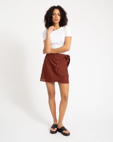 TILTIL Celine Wrap Skirt Rust Structure - Things I Like Things I Love