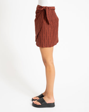 TILTIL Celine Wrap Skirt Rust Structure - Things I Like Things I Love