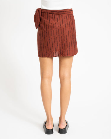 TILTIL Celine Wrap Skirt Rust Structure - Things I Like Things I Love