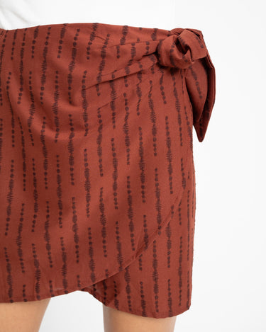 TILTIL Celine Wrap Skirt Rust Structure - Things I Like Things I Love