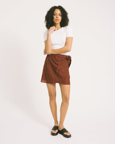 TILTIL Celine Wrap Skirt Rust Structure - Things I Like Things I Love
