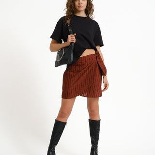 TILTIL Celine Wrap Skirt Rust Structure - Things I Like Things I Love