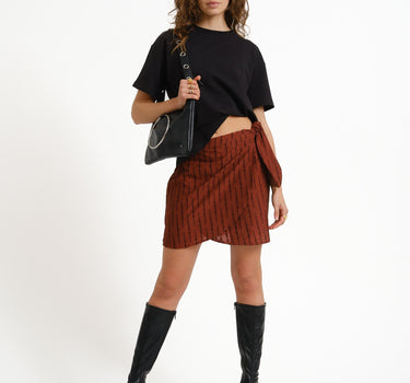 TILTIL Celine Wrap Skirt Rust Structure - Things I Like Things I Love
