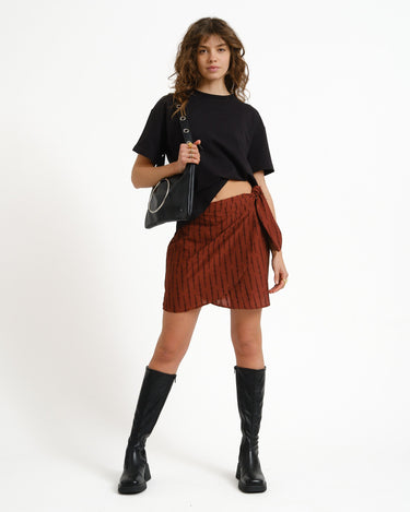 TILTIL Celine Wrap Skirt Rust Structure - Things I Like Things I Love