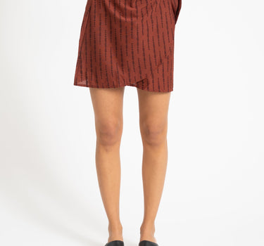 TILTIL Celine Wrap Skirt Rust Structure - Things I Like Things I Love