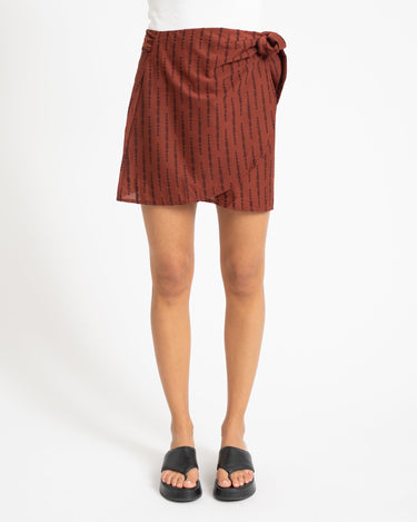 TILTIL Celine Wrap Skirt Rust Structure - Things I Like Things I Love