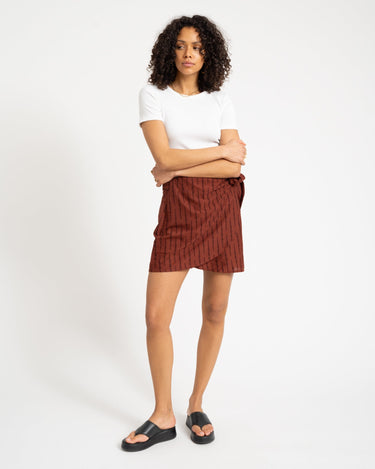 TILTIL Celine Wrap Skirt Rust Structure - Things I Like Things I Love
