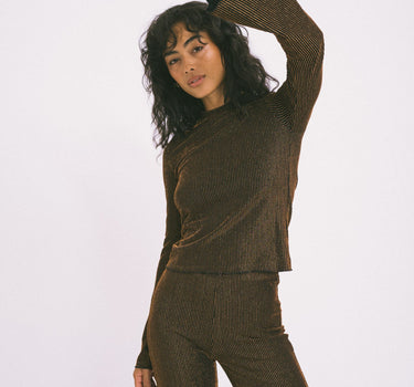 TILTIL Charlie Longsleeve Glitter Bronze Black - Things I Like Things I Love