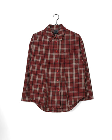 TILTIL Checkered Quinty Blouse Bordeaux - Things I Like Things I Love