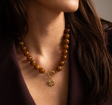 TILTIL Chunky Beads Brown Pendant - Things I Like Things I Love