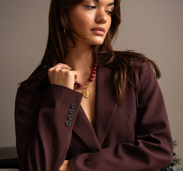 TILTIL Chunky Beads Red Pendant - Things I Like Things I Love