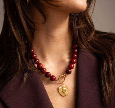 TILTIL Chunky Beads Red Pendant - Things I Like Things I Love