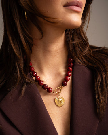 TILTIL Chunky Beads Red Pendant - Things I Like Things I Love