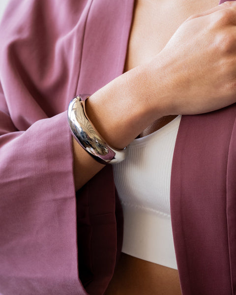 TILTIL Chunky Statement Bangle Silver - Things I Like Things I Love