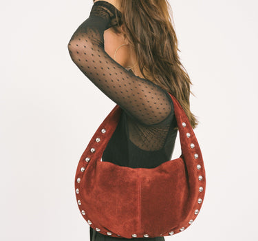 TILTIL Circle Stud Bag Bordeaux - Things I Like Things I Love