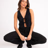 TILTIL Claire Gilet Top Linen Black - Things I Like Things I Love