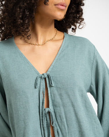 TILTIL Claire Linen Top Spruce - Things I Like Things I Love