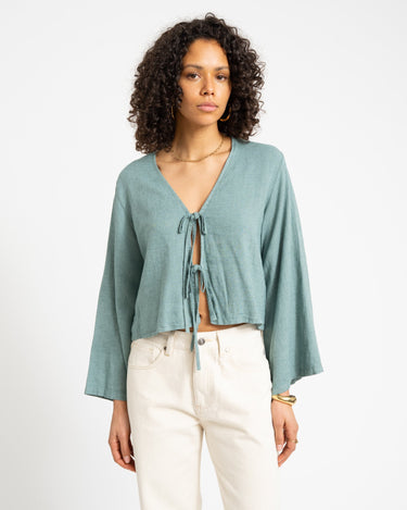 TILTIL Claire Linen Top Spruce - Things I Like Things I Love