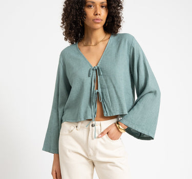 TILTIL Claire Linen Top Spruce - Things I Like Things I Love