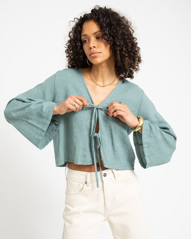 TILTIL Claire Linen Top Spruce - Things I Like Things I Love