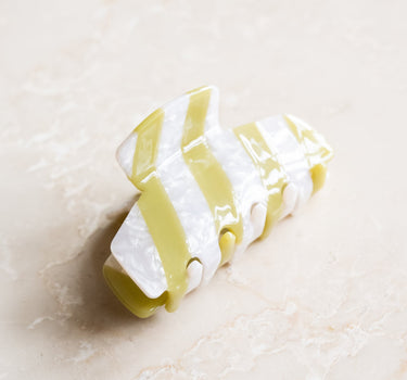 TILTIL Claw Clip Matcha Stripe Green - Things I Like Things I Love